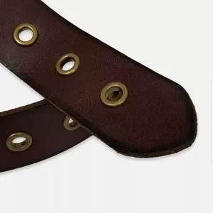 FRYE Grommet Belt Genuine Leather Round Buckle Brown Western Cottagecore NEW Frye | Accessories | Frye Grommet Belt Genuine Leather Round  main image 2